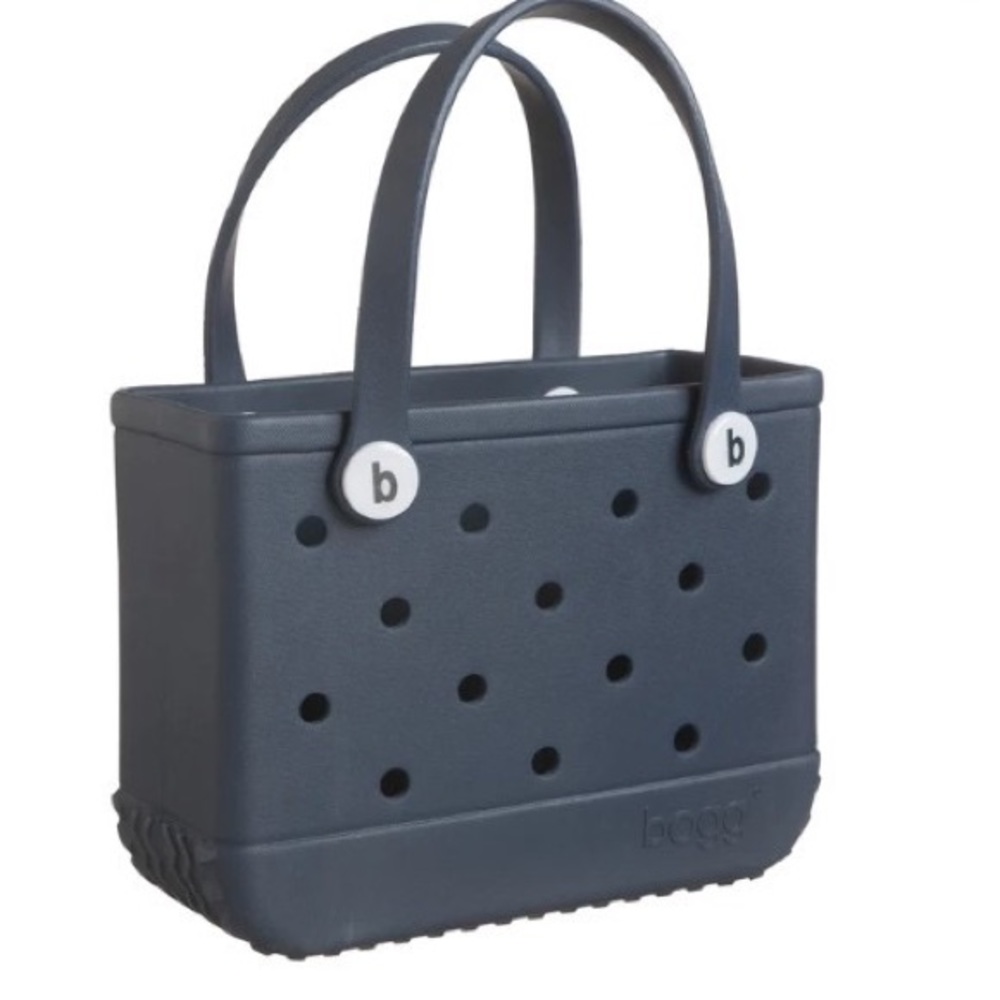 BOGG BAG Navy Mini Tote with White Accent Buttons